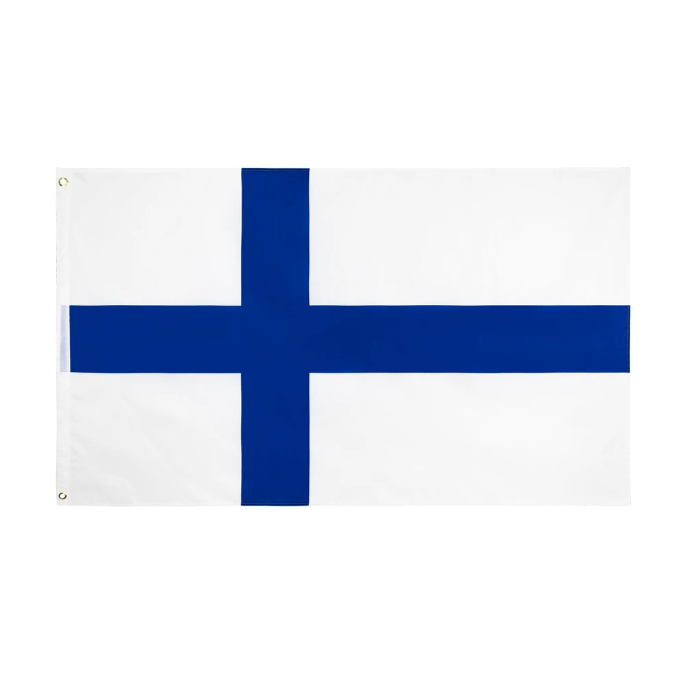90x150 см Син кръст Suomen Tasavalta Флаг Финландия Fin Финландия