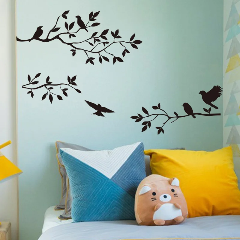 Af2441 Клонка Птици Спалня Хол Фона на Европейските и американските Горещи Резбовани Декоративни Стикери за Стена Zy8208