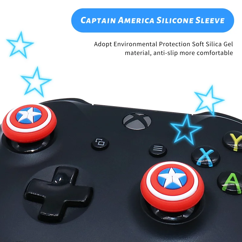 Marvel Капитан Америка Батман Мек Силиконов Гелевый Гумен Калъф за PS5 3 PS4 Контролер Защита на Кожата устойчива на плъзгане Перекидная на Кутията