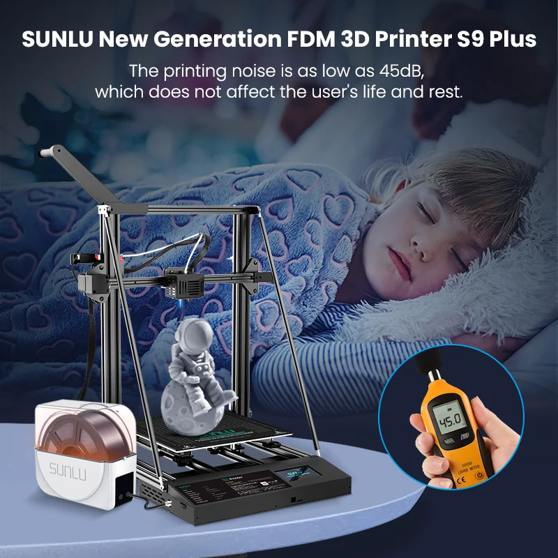 SUNLU Нов продукт със система за изсушаване на направи си Сам 3D принтер S9 Plus 310*310*400 мм Крупногабаритный 3D принтер Машина