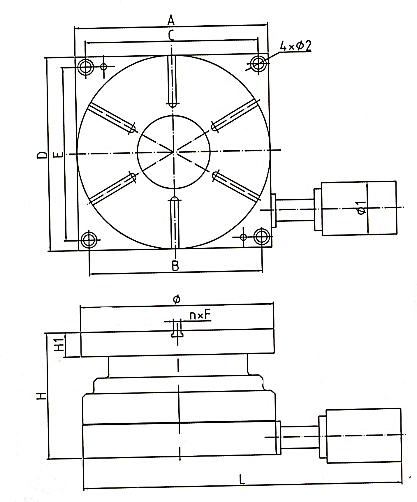 Въртяща се маса, с висока твърдост HLDB-200 с еднаква индексирането за разделяне на части за металообработващи машини