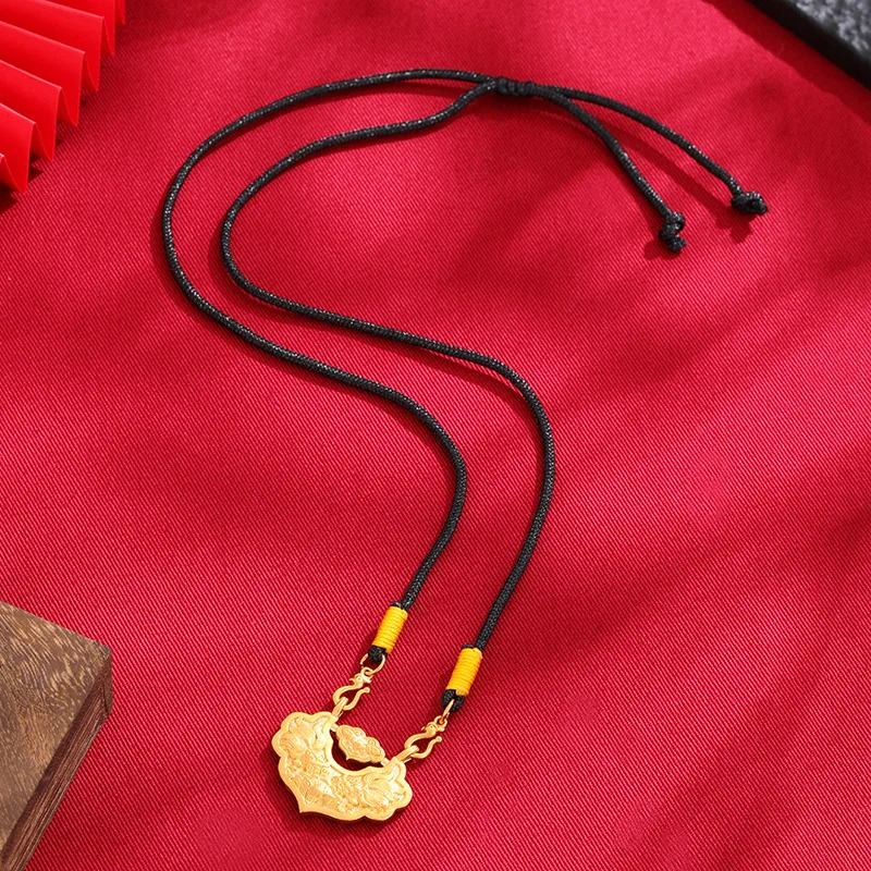 Древен шаран от твърда златен брокат, благоприятно облак, колие Ruyi lock, двойна веревочная верига от шаран, китайски шапки, аксесоари