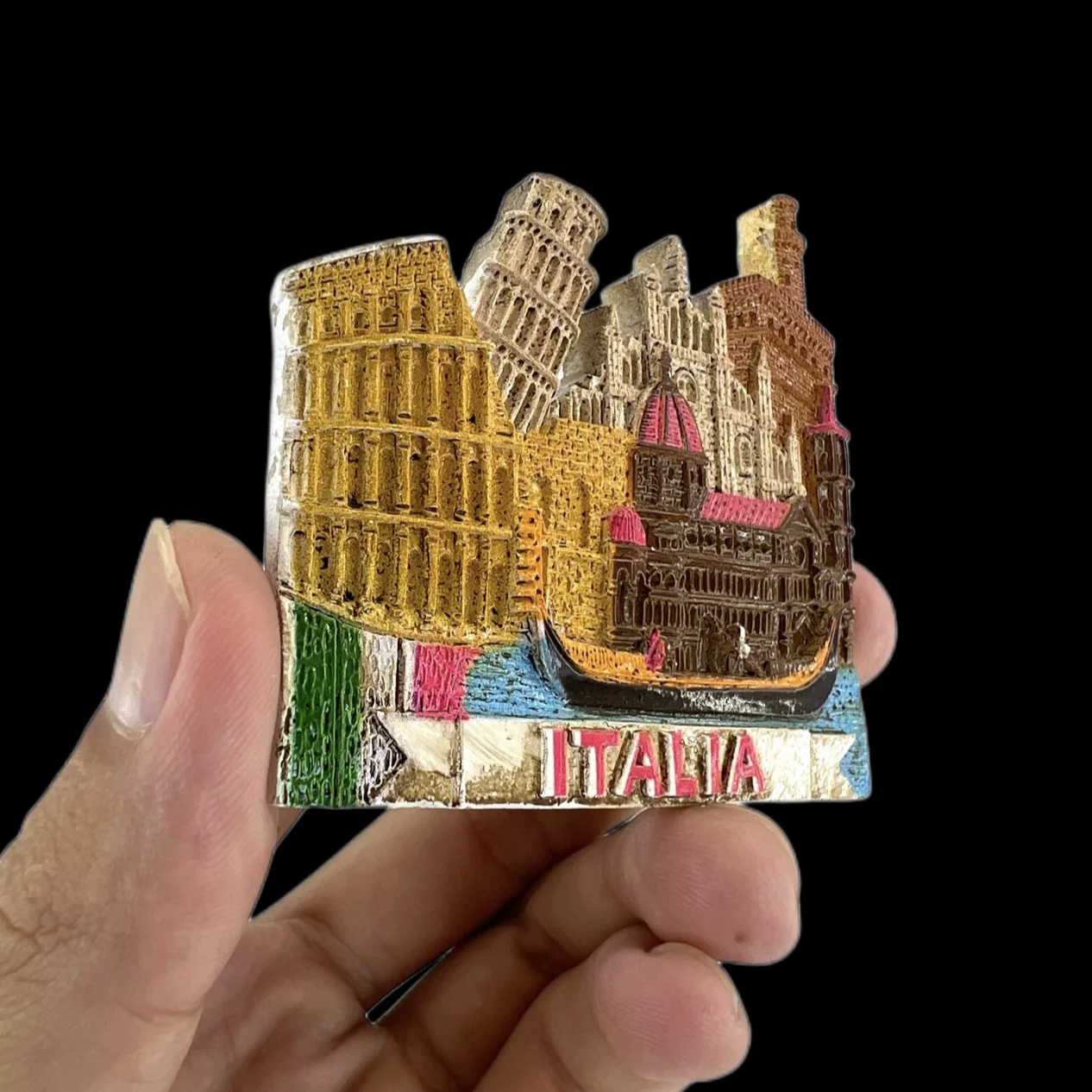 Е кула в пиза, Венеция, Колизеума, Италия, Магнити За Хладилник, Пътни 3D Паметник на Магнитен стикер За хладилник, Подарък декор за стаята