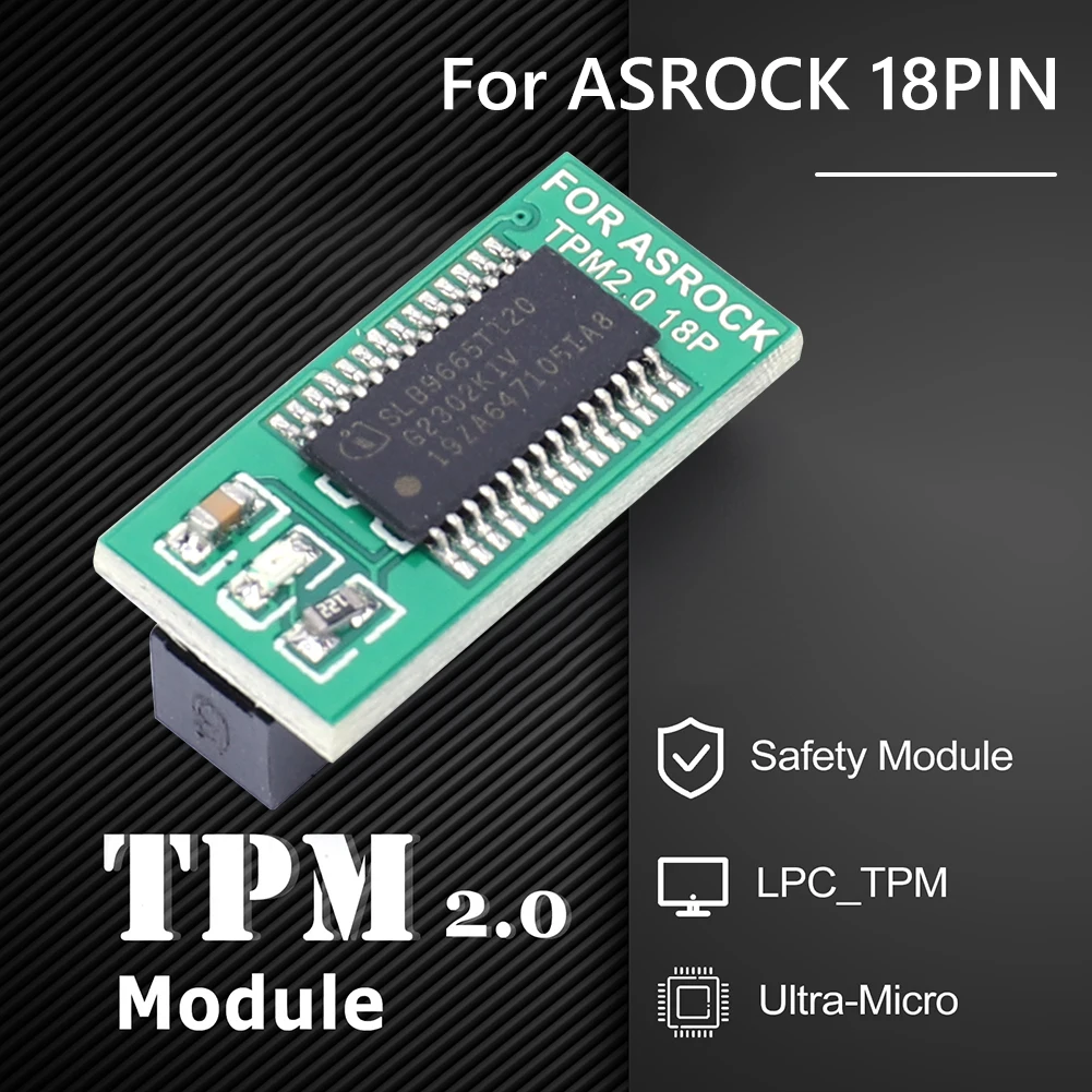 Кухненски модул за отдалечен криптиране TPM 2.0 ЗЗК-12Pin/14Pin/18Pin Резервни Части за дънната платка ASUS/ASROCK/Gigabyte/MSI