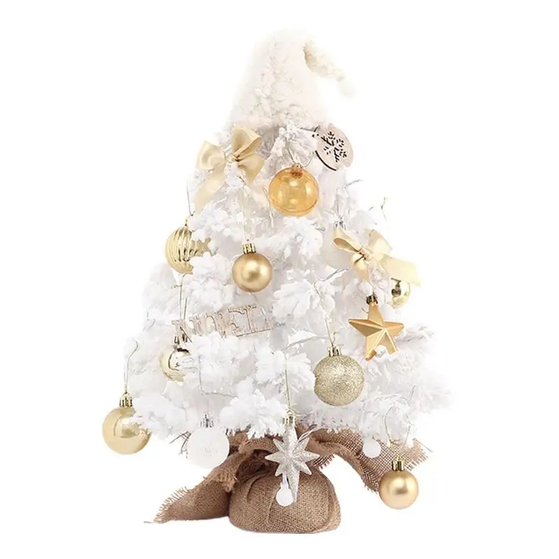 Настолна Коледно дърво, Изкуствено led украса за десктоп елхи, безопасен и не е като мирис Коледен аксесоар за кухненския плот