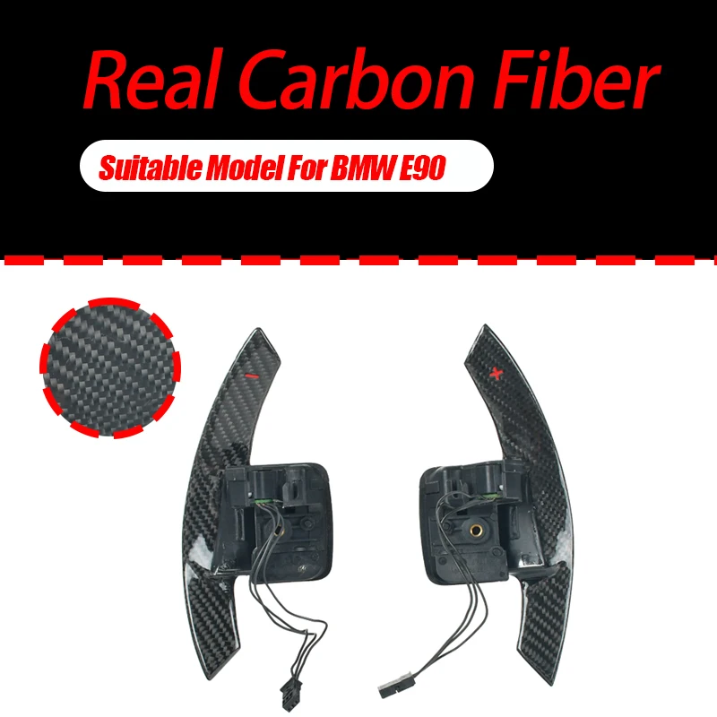 Подмяна на волана на Автомобила от този въглеродни влакна, удължителен кабел на лоста за превключване на предавките за BMW серия 3 E90 E92 E93 M3 2008-2013