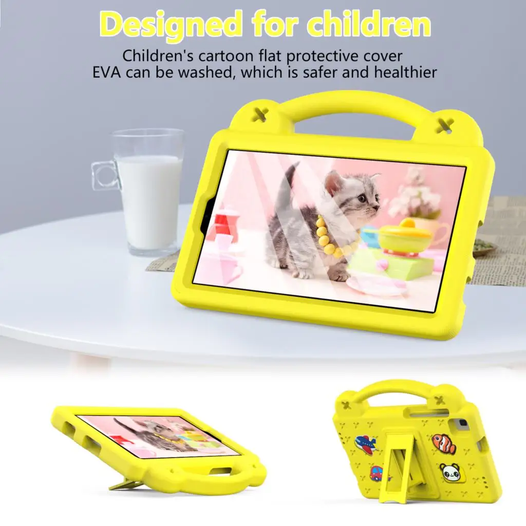 Сладък Детски Защитен Калъф EVA Покритие с Поставка За Samsung Galaxy Tab A7 Lite 2021 SM-T220 T225 8,7 